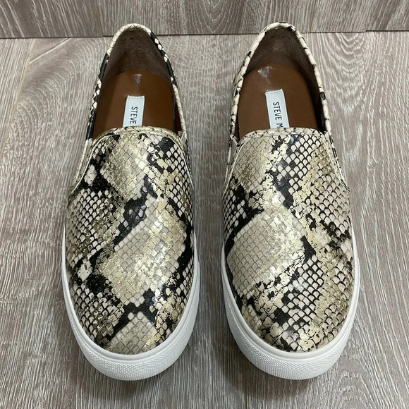𝅺Steve Madden Safary Snakeskin Slip On Sneakers 9M - Picture 1 of 13